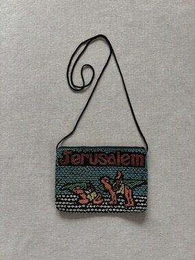 Jerusalem beaded crossbody purse.
